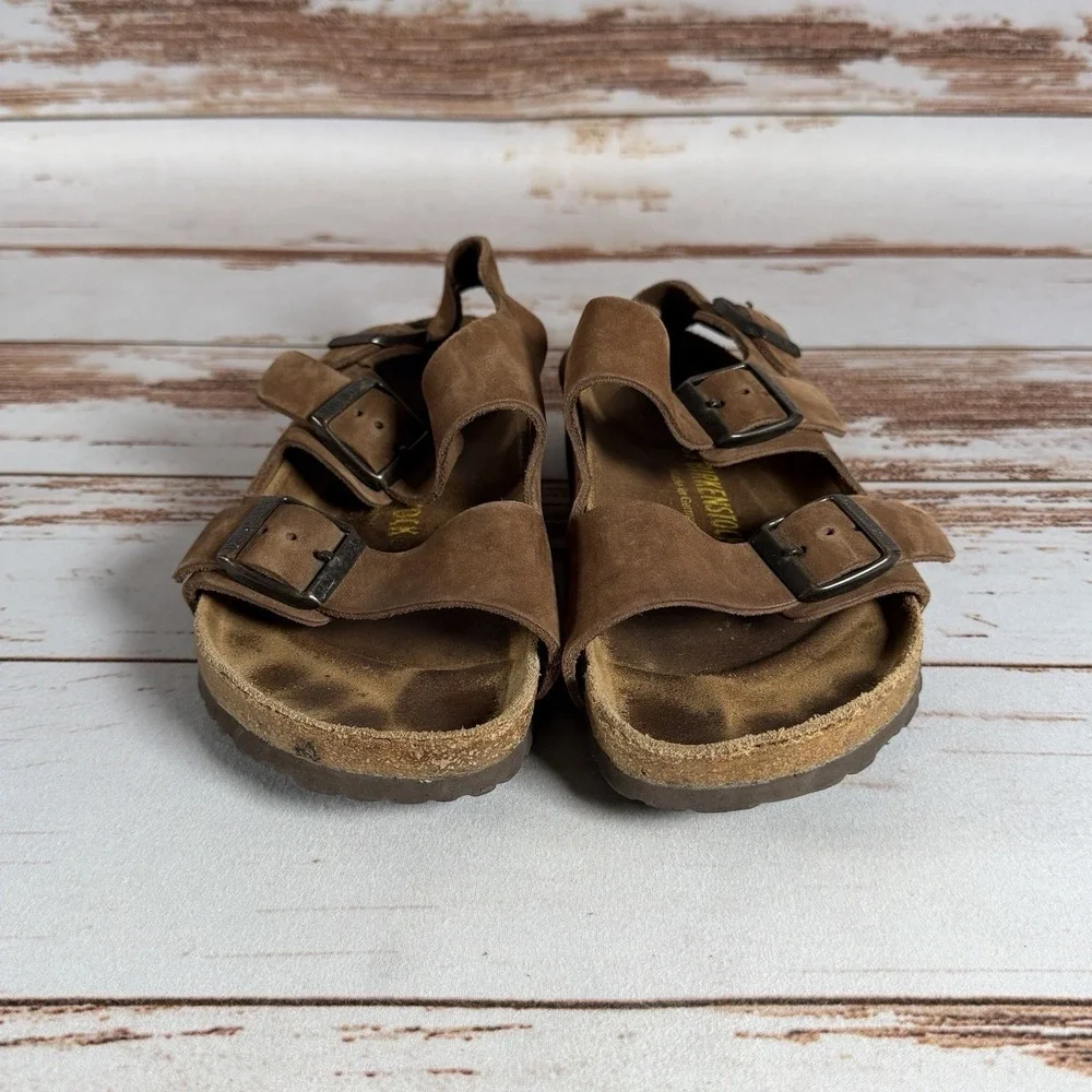 Birkenstock Milano Habana Brown Strappy Sandals Women EU 35 US 4.5 Used